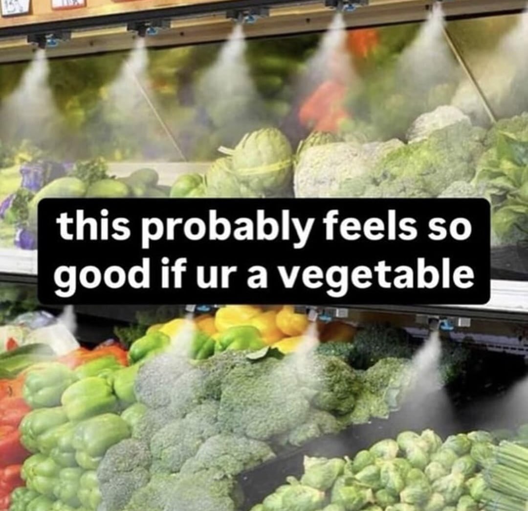 this probably feels so good if a vegetable