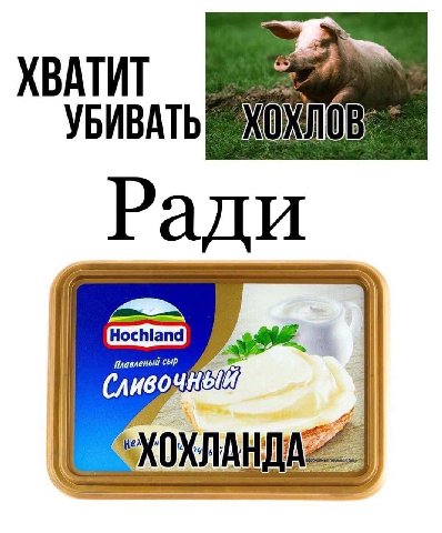 ХВАТИТ УБИВАТЬ ХОХЛОВ Ради Сливочный