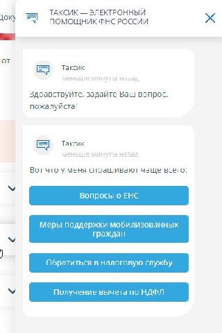 Бота на сайте ФНС зовут Таксик.
Рубрика, господа, рубрика.