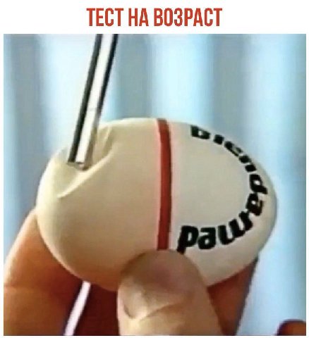 ТЕСТ НА ВОЗРАСТ