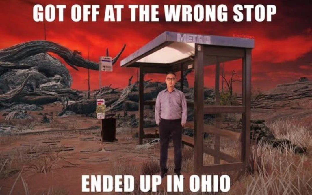 GOT OFF AT THE WRONG STOP ENDED UP IN OHIO