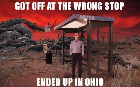 GOT OFF AT THE WRONG STOP ENDED UP IN OHIO