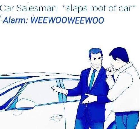 Car Salesman: roof of WEEWOOWEEWOO