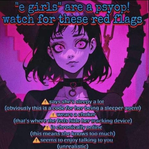 girlsga watch 1 for red flags A a a lot (obviously this is being a sleeper agent) (that's device) (this means she too much) enjoy talking to you (unrealistic)