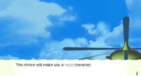 This choice will make you a male character.