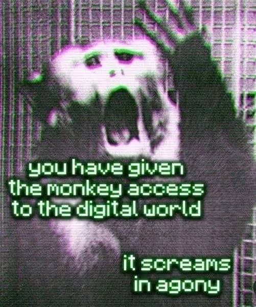 you have given monkey access digital world ind agony