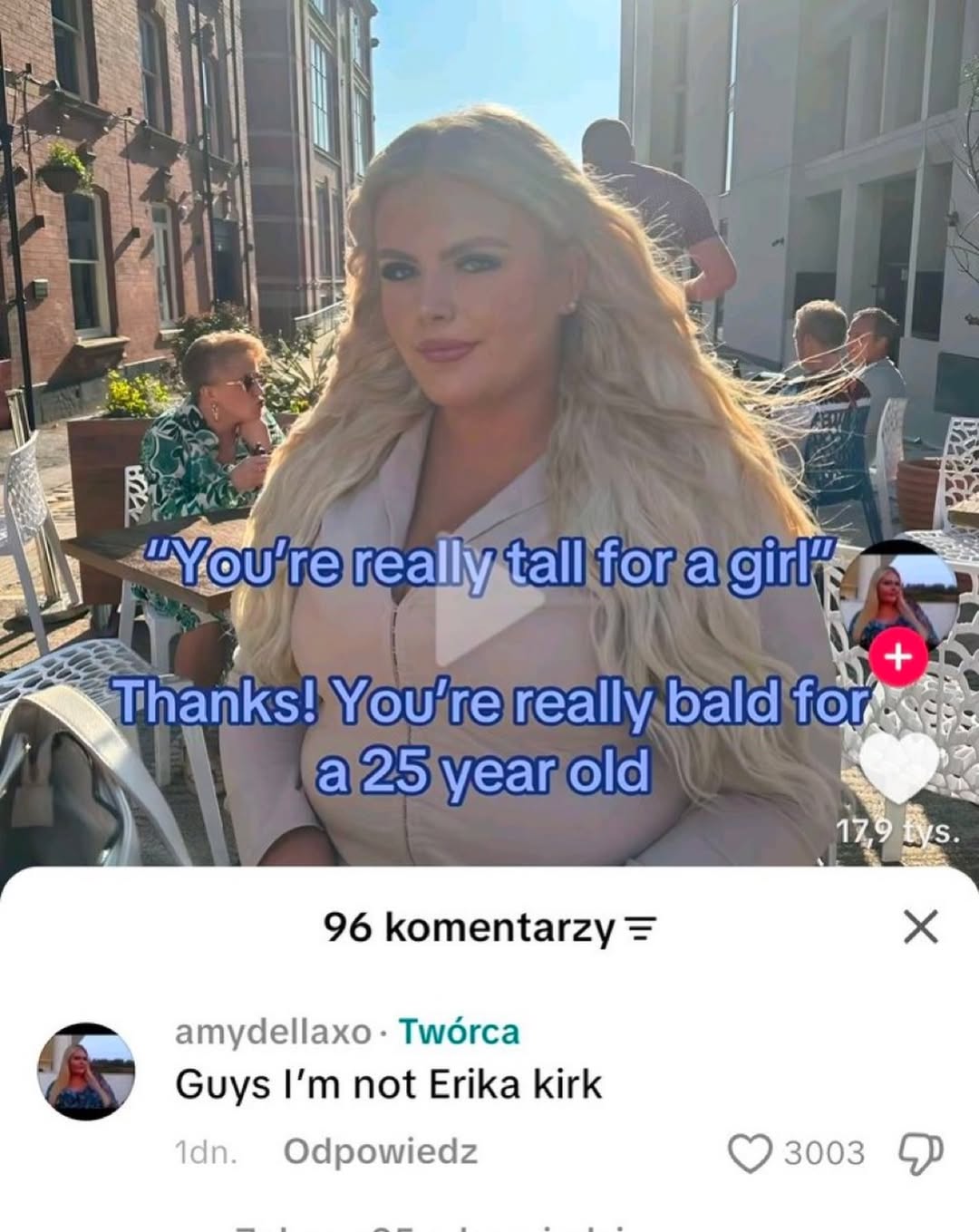 it «1 Thanks! Val а a molec ont 1%, 96 komentarzy amydellaxo- Tworca Guys not Erika kirk тат Odpowiedz 3003