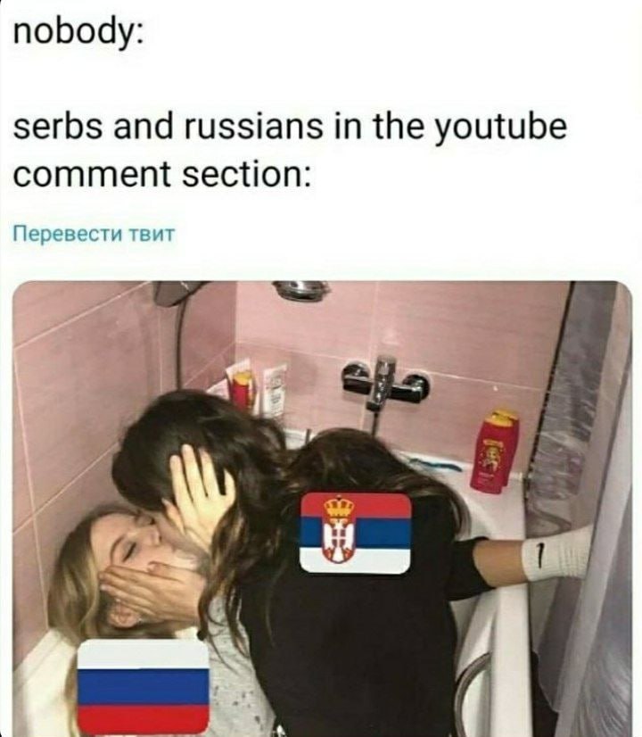 nobody: serbs and russians in the youtube comment section: Перевести твит