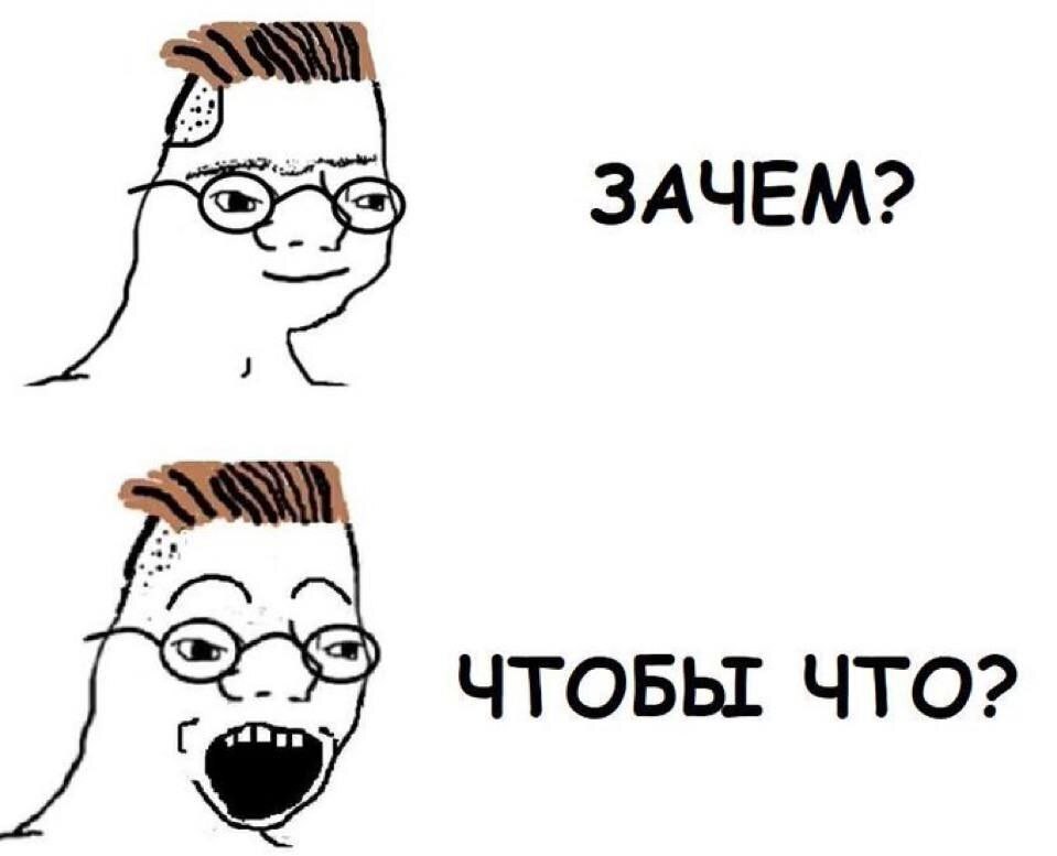 ЗАЧЕМ? ЧТОБЫ ЧТО?