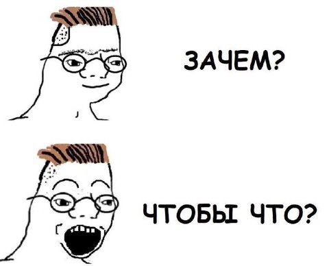 ЗАЧЕМ? ЧТОБЫ ЧТО?
