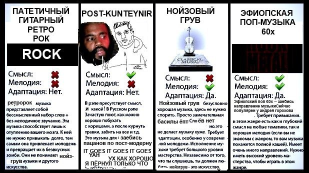 ПАТЕТИЧНЫЙ НОЙЗОВЫЙ ЭФИОПСКАЯ ГИТАРНЫЙ ПОП-МУЗЫКА РЕТРО РОК ROCK Смысл: Смысл: A Смысл: Смысл: A Мелодия: Мелодия: $3 Мелодия: Мелодия: Адаптация: Нет. Адаптация: Нет, Адаптация: Да Адаптация: Да. рет