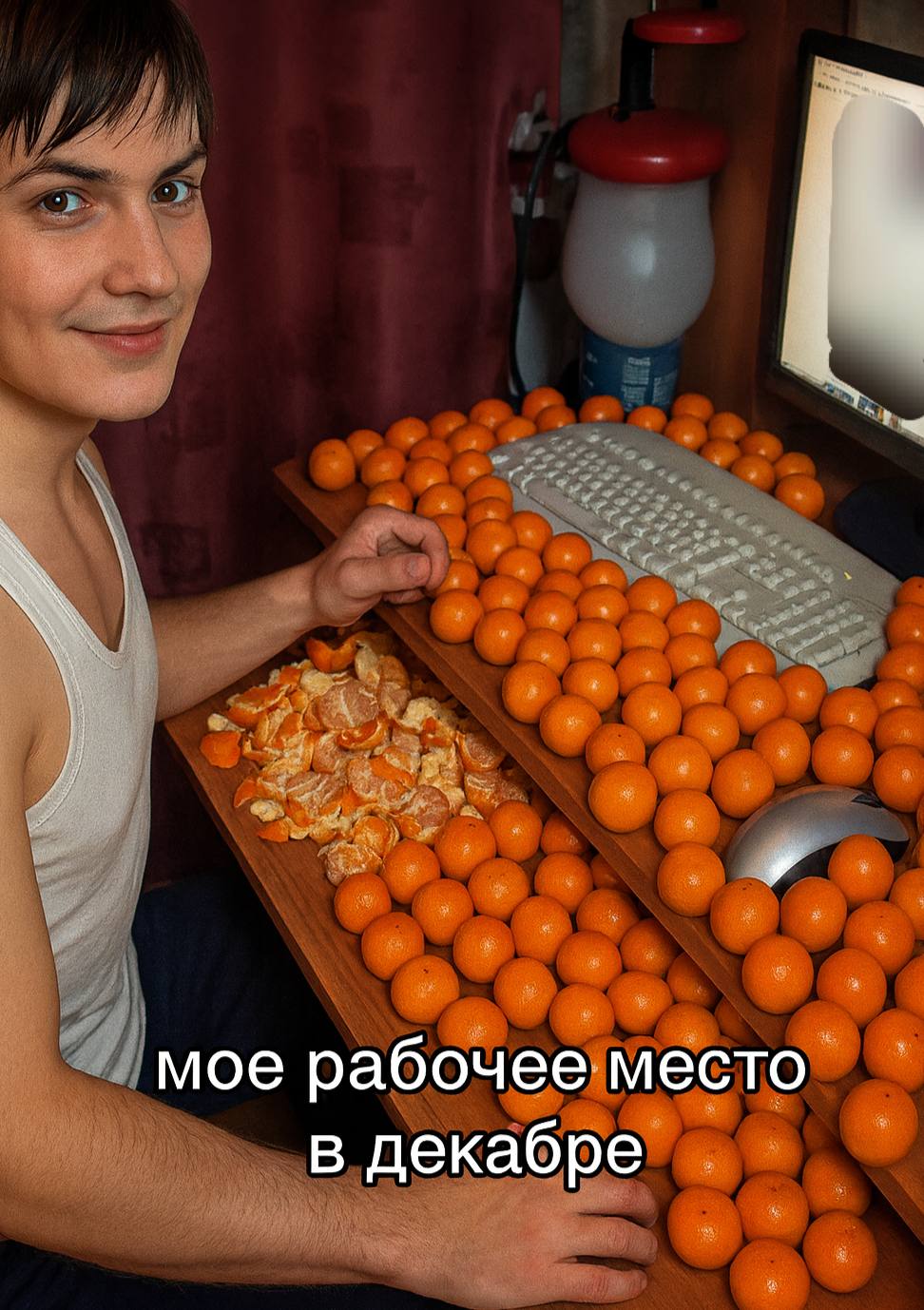 мое рабочее место в декабре