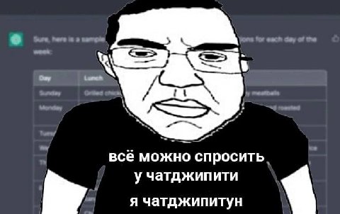 все можно спросить у чатджипити я чатджипитун