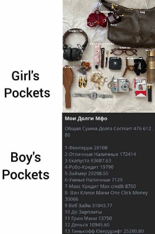 bag pod: headphones eyeglas: body mist pow hair brush Girl's Pockets Мои Долги Moo Boy's Pockets