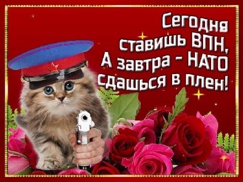 Сегодня 3 ставишь ВПН, А завтра HATO сдашься В Плен!