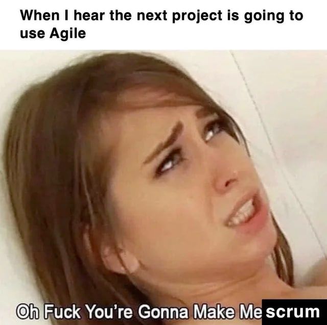 When hear the next project is going to use Agile You’re Gonna ake Me scrum