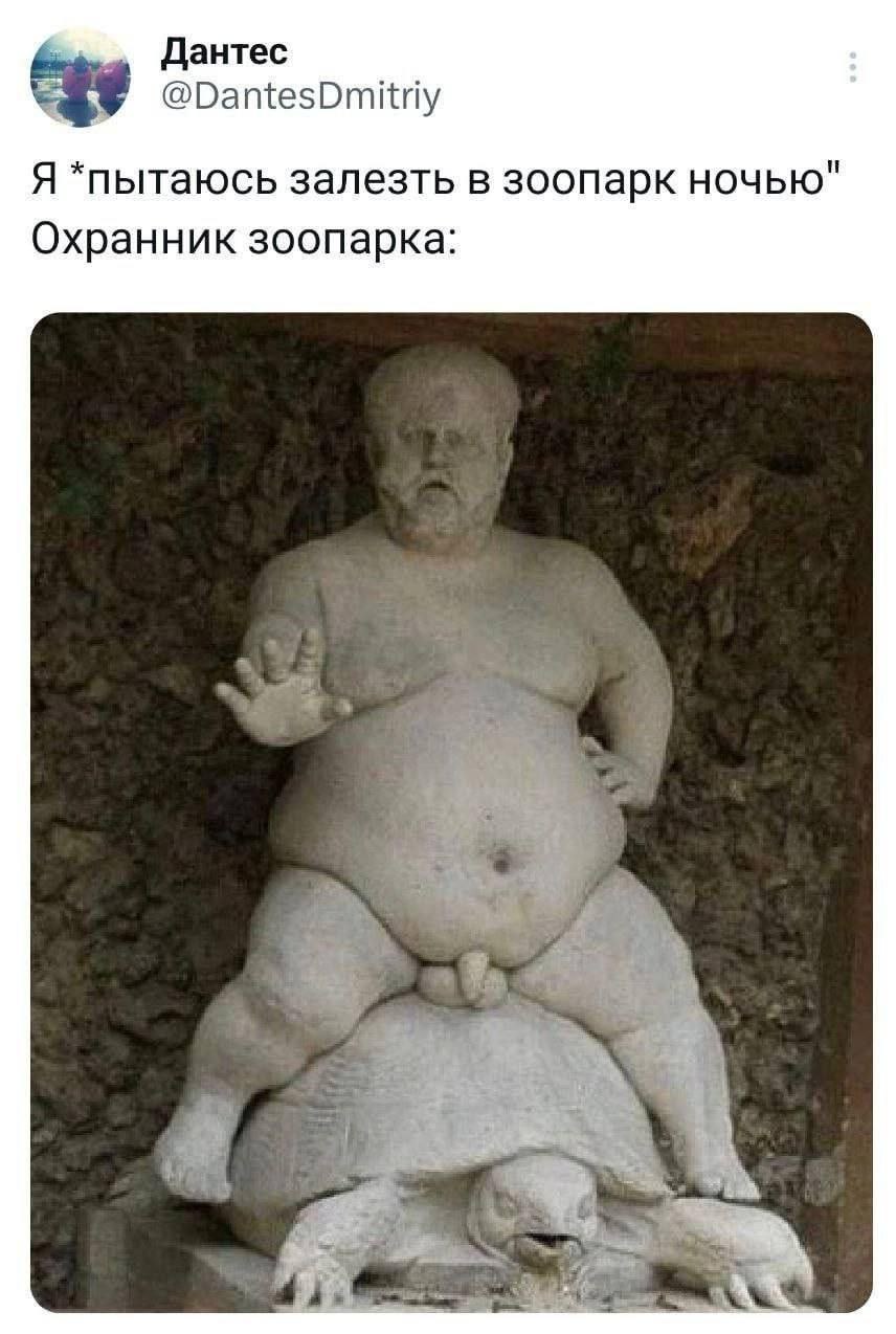 Дантес @DantesDmitriy Я *пытаюсь залезть в зоопарк ночью" Охранник зоопарка: