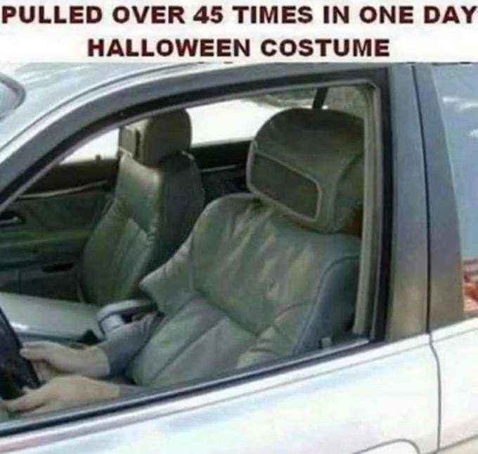 PULLED OVER 45 TIMES IN ONE DAY HALLOWEEN COSTUME