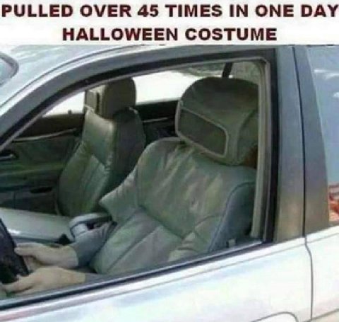 PULLED OVER 45 TIMES IN ONE DAY HALLOWEEN COSTUME