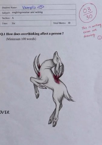 Student Мате: Vampio Subject: englishgrammar and Section: A “20 Time: Total Marks: is 15 no How does overthinking affect a person exam (Minimum 100 words) VER