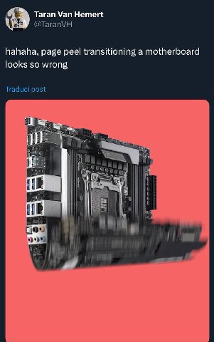 Taran Van Hemert hahaha, page peel transitioning a motherboard looks so wrong