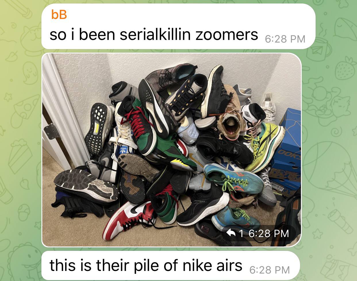 so i been serialkillin Zoomers 7 this is their pile of nike airs