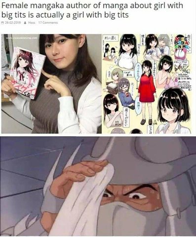 Female mangaka author of manga about girl with big is actually a girl with big tits med MY И