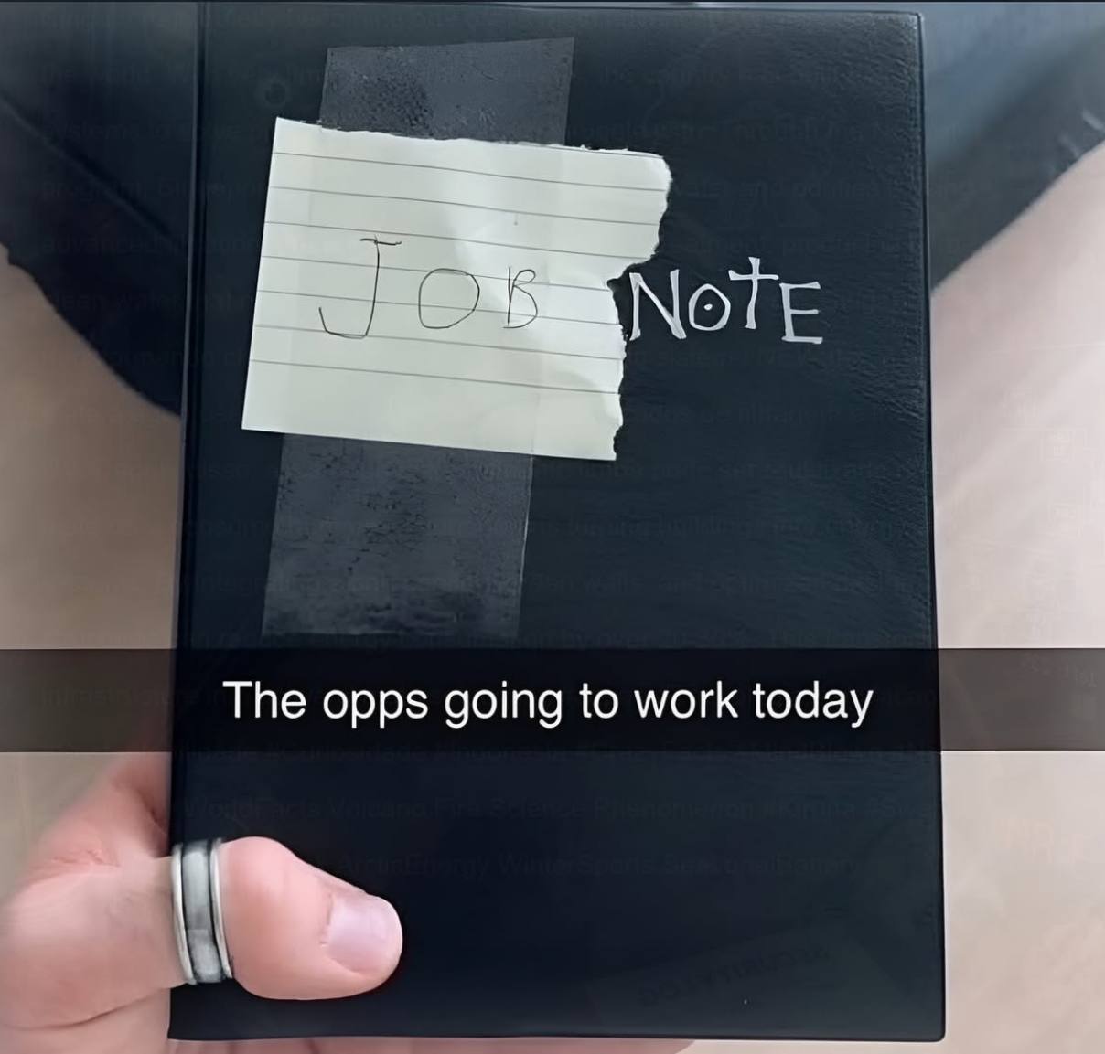 Тре opps going to work today