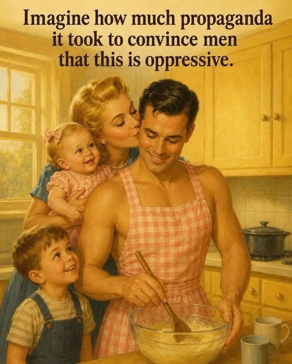 Imagine how much propaganda that this is oppressive. a