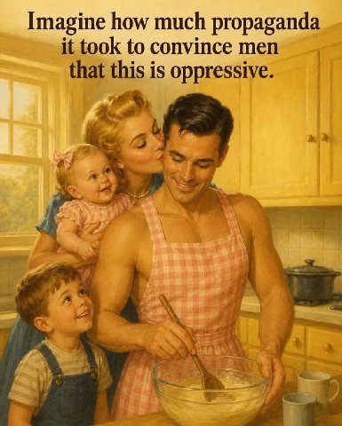 Imagine how much propaganda that this is oppressive. a