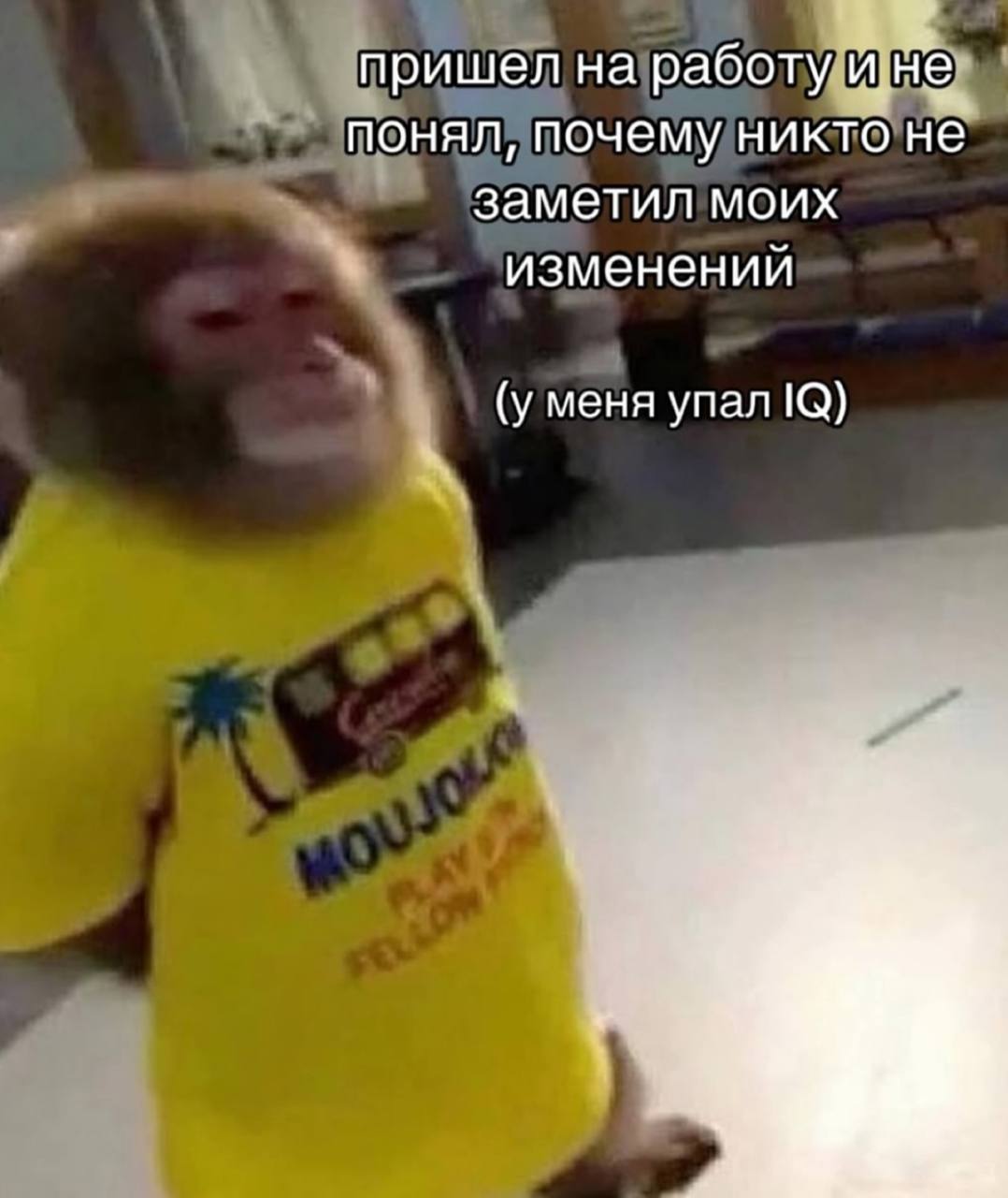 пришел на работу понял, почему никто не заметил моих изменений (у меня упал