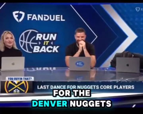 у — BEN SIMMONS: DREAM TO PLAY IN ‘28 OLYMPICS es MICHAEL) PORTER gee (02) ртр урны ры роде | "DENVER NUGGETS. > (Cx LAST DANCE FOR NUGGETS CORE PLAYERS