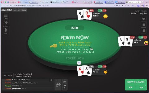 Цитирование Были ли apes Отчаянные плов рецепт мы с тобой не ChatGPT YouTube lichess.org Б Search асс поиск арома Poker No Poker 2 pokernow.com, о POKER NOW Your Profile Logout 16% Лабуба МЕН 40/80 10