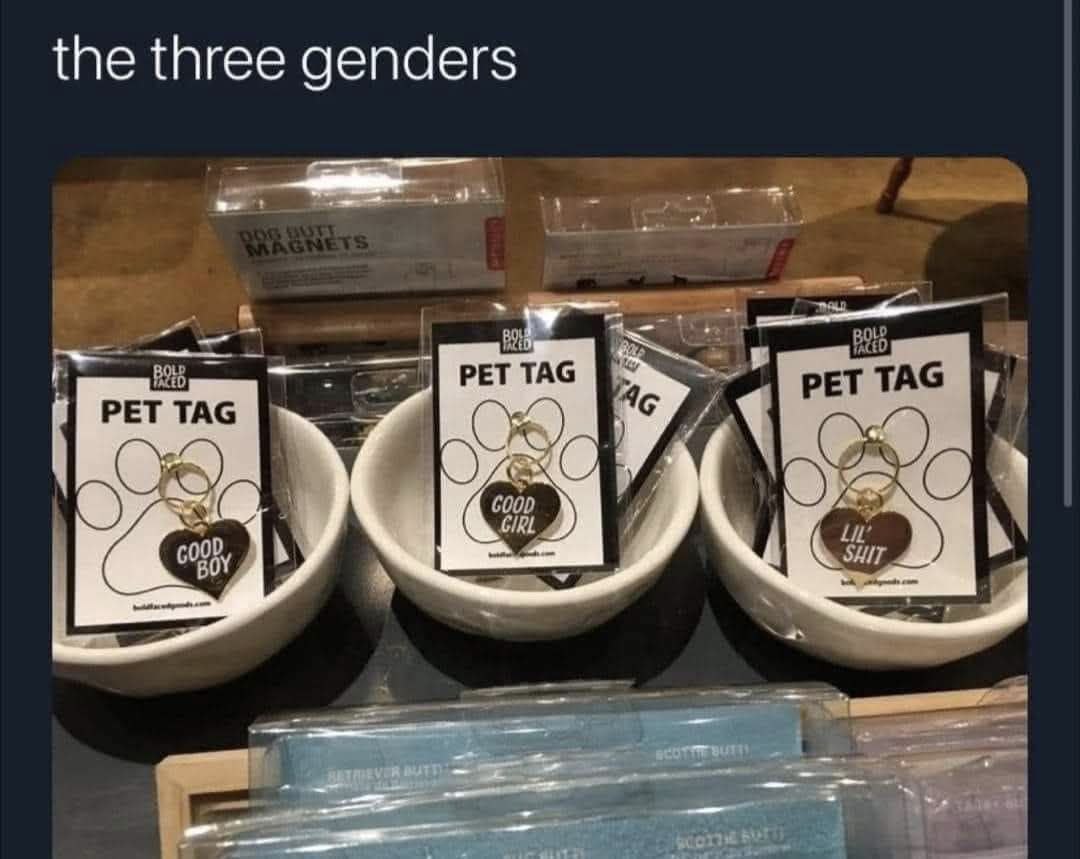 the three genders PET TAG 7, РЕТТАС РЕТ ТАС