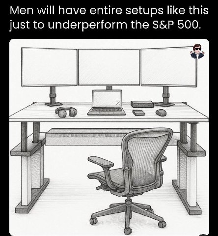 Men will have entire setups like this just to underperform the 500. Be