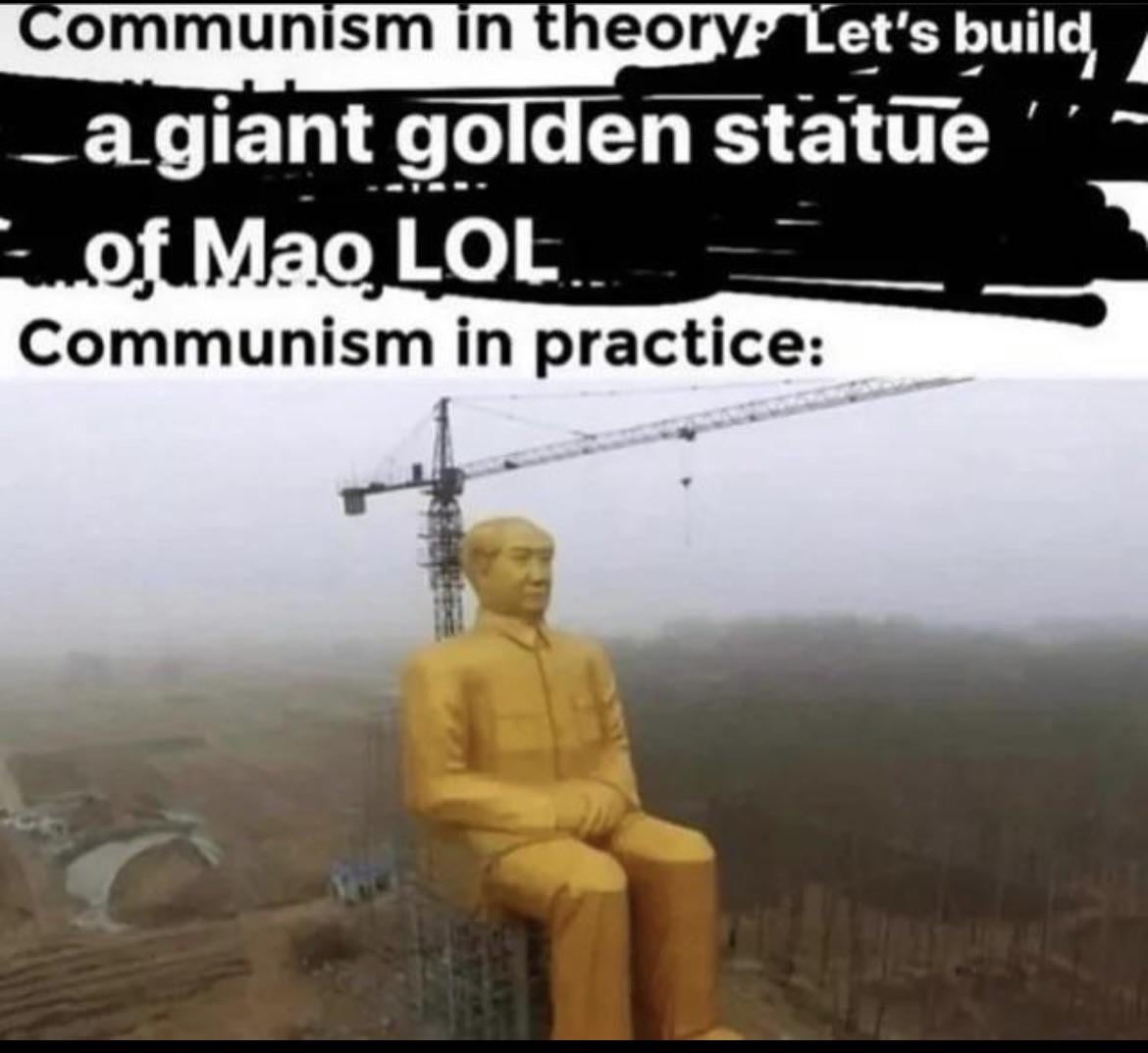 ommunism in eor build golden statue Мао LOL Communism in practice: