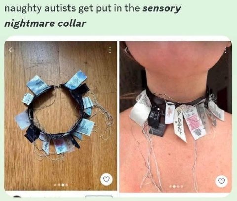 naughty autists get put the sensory nightmare collar i 4 i We