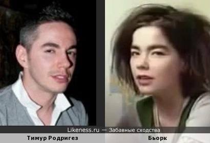 Likeness.ru Забавные сходства Тимур Родригез Бьорк