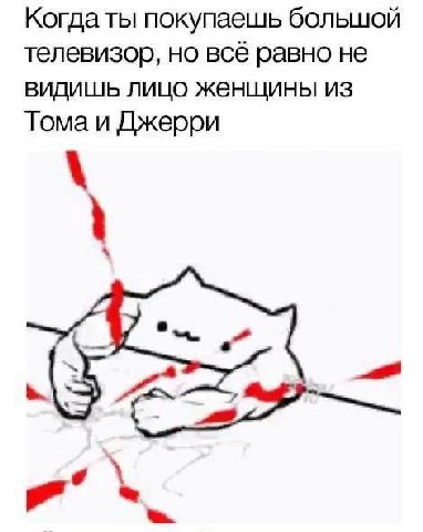 Когда ты покупаешь большой телевизор, но всё равно не видишь лицо женщины из Тома и Джерри