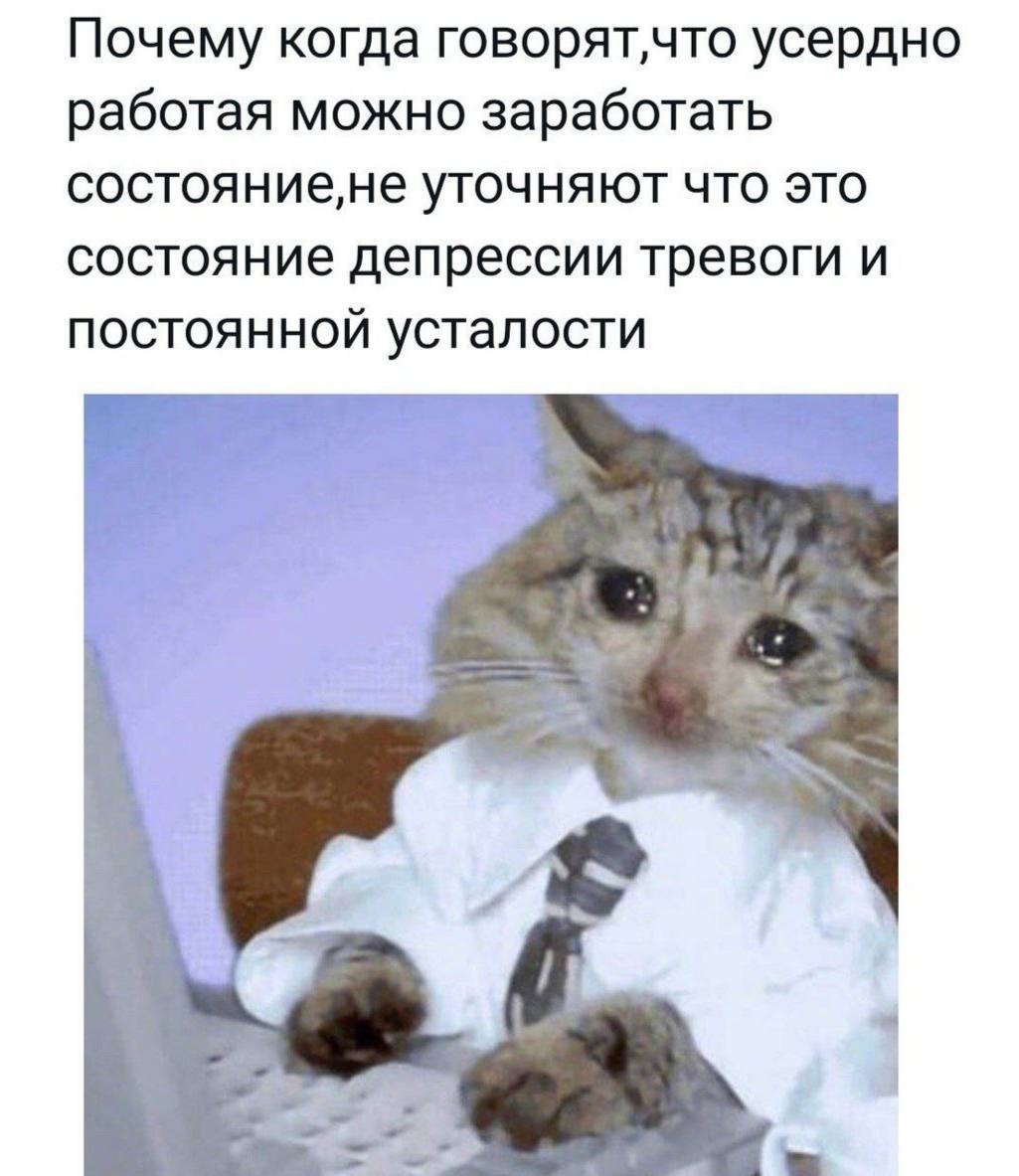 Почему когда FOBOPAT,YTO усердно работая можно заработать состояние,не уточняют что это состояние депрессии тревоги и постоянной усталости