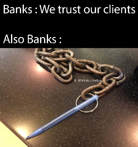 Banks We trust our clients Also Banks
