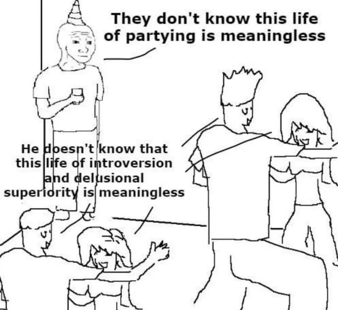 They don't know this life partying is meaningless Не 'tknow that of introversion sional supe 15| meaningless 4