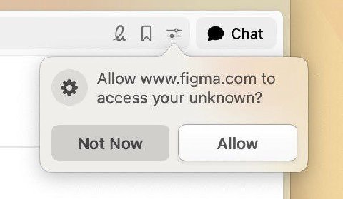 Chat Allow www.figma.com to access your unknown? Not Now Allow