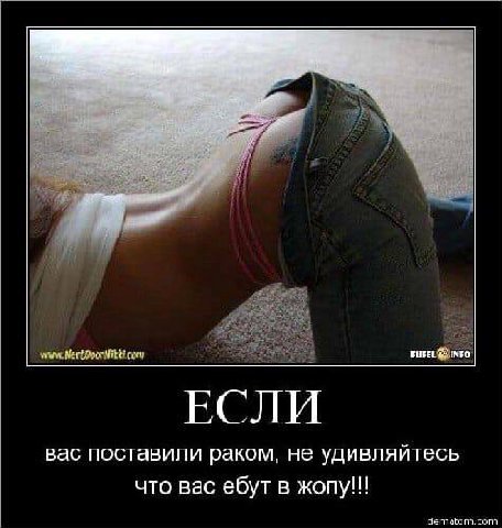 suber ЕСЛИ вас поставили раком, не удивляйтесь что вас ебут в жопу!!