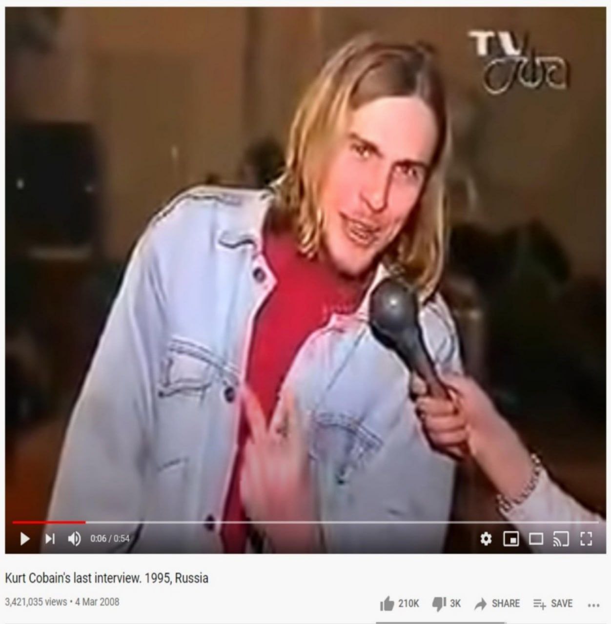 at 4 Kurt last interview. 1995, Russia 3.421.035 wews 4 Mar 2008 SHARE SAVE