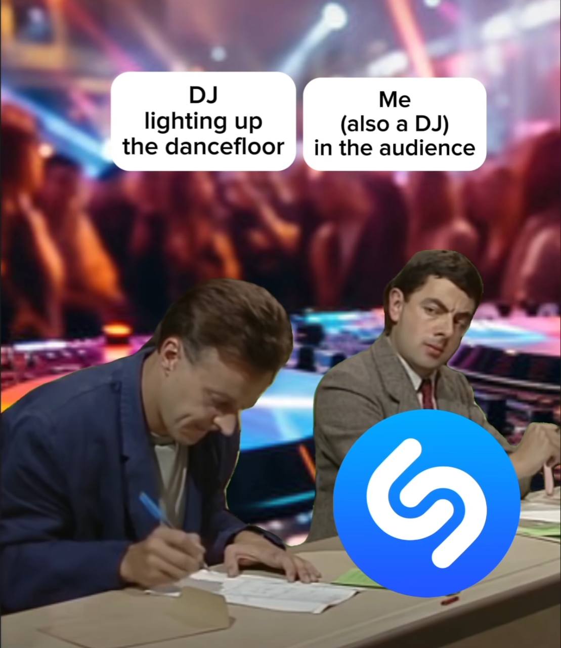 Me lighting up (also a the dancefloor in the audience