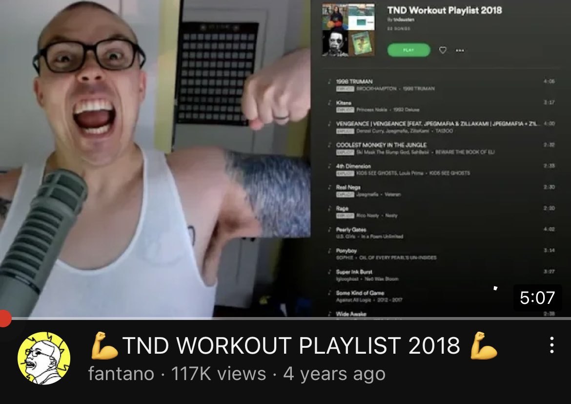 TND Workout Playlist 2018 GED $137 VENGEANCE VENGEANCE [FEAT. COOLEST MONKEY IN THE he Gok THE ВОСК OF Real Nega Rage 0% Kind of 5:07 TND WORKOUT PLAYLIST 2018 fantano views 4 years ago
