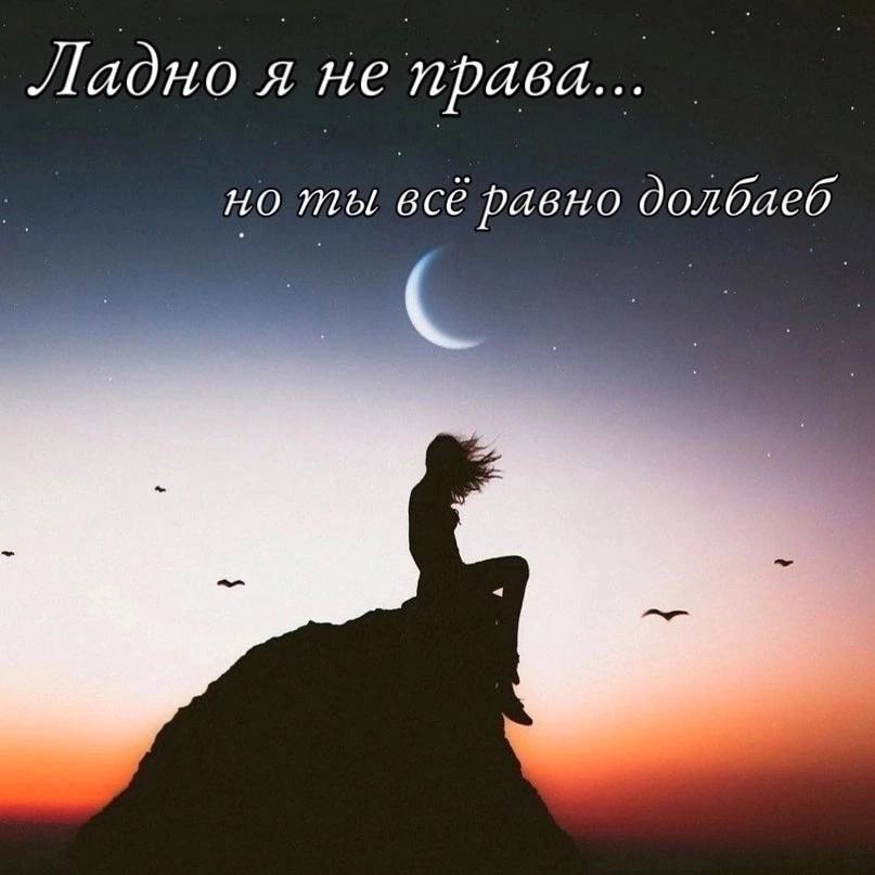 Ладно я не права... но ты всё равно долбаеб