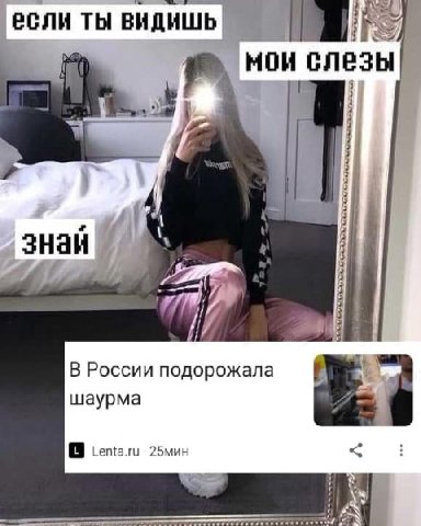 если ТЫ ВИДИШЬ МОИ СЛЕЗЫ знай Я В России подорожала 2 шаурма 25мин
