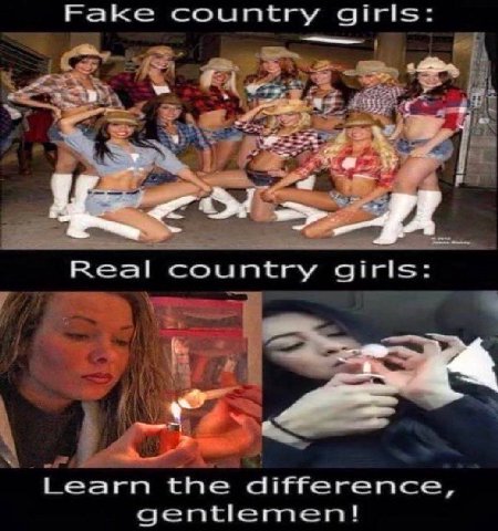 Fake country girls: Real country girls: Learn the difference, gentlemen!